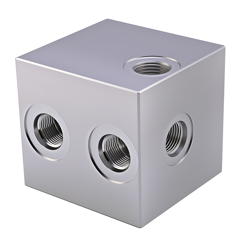 Custom CNC Steel Hydraulic Manifold Solutions High Strength Blocks for Excavators and Construction Vehicles