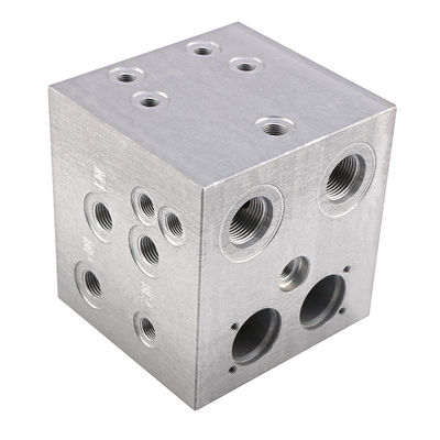 อัลลูมิเนียมไฮดรอลิกแวลเวล มานิโฟลด์บล็อค CNC การหมุน Milling สําหรับเครื่องจักรอุตสาหกรรม